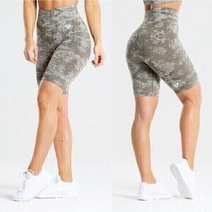 Womens Best Camo Seamless Cycling Shorts Womens‎ Size Small Grey Athletic Shorts